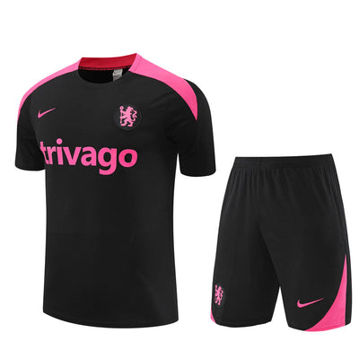 Maillot/Short entraînement Chelsea Noir/Rose 2024/25 | Foot Sport