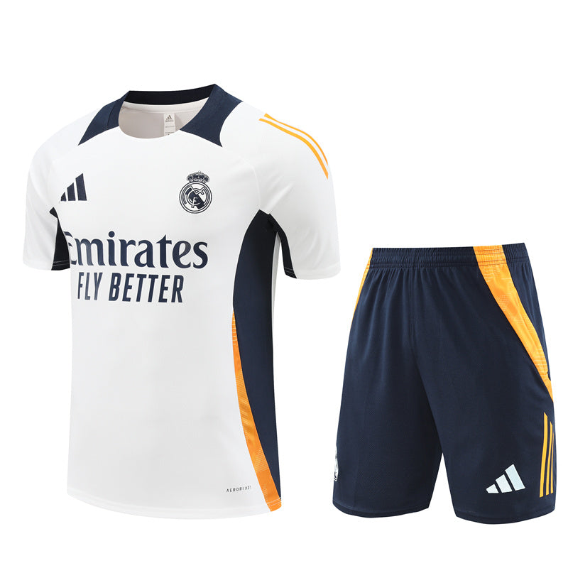 Maillot Training Real Madrid Blanc Bleu Homme/Enfant 2024-2025 | Foot Sport