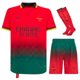 Maillot Kit Enfant Ac Milan Fourth Off-White 2024 2025 Rouge | Foot Sport 1