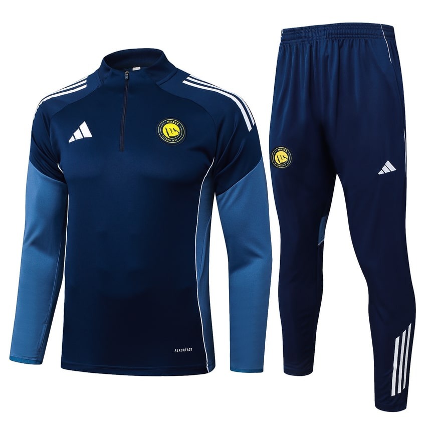 Survetement Al Nassr Veste Homme/Enfant 2025 2026 Bleu Sombre
