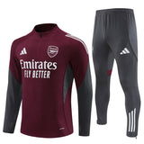 Survetement Arsenal Training Homme/Enfant 2025 2026 Rouge Gris 1