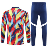Survetement Arsenal Training Homme/Enfant 2025 2026 Rouge Motif 2