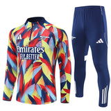 Survetement Arsenal Training Homme/Enfant 2025 2026 Rouge Motif 1