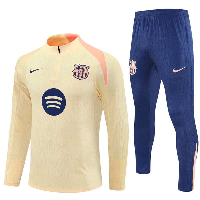 Survetement Barcelone Training Homme/Enfant 2025 2026 Jaune