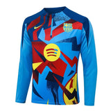 Survetement Barcelone Training Homme/Enfant 2025 2026 Bleu Motif 3