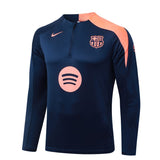 Survetement Barcelone Veste Homme/Enfant 2025 2026 Bleu Orange Clair 3