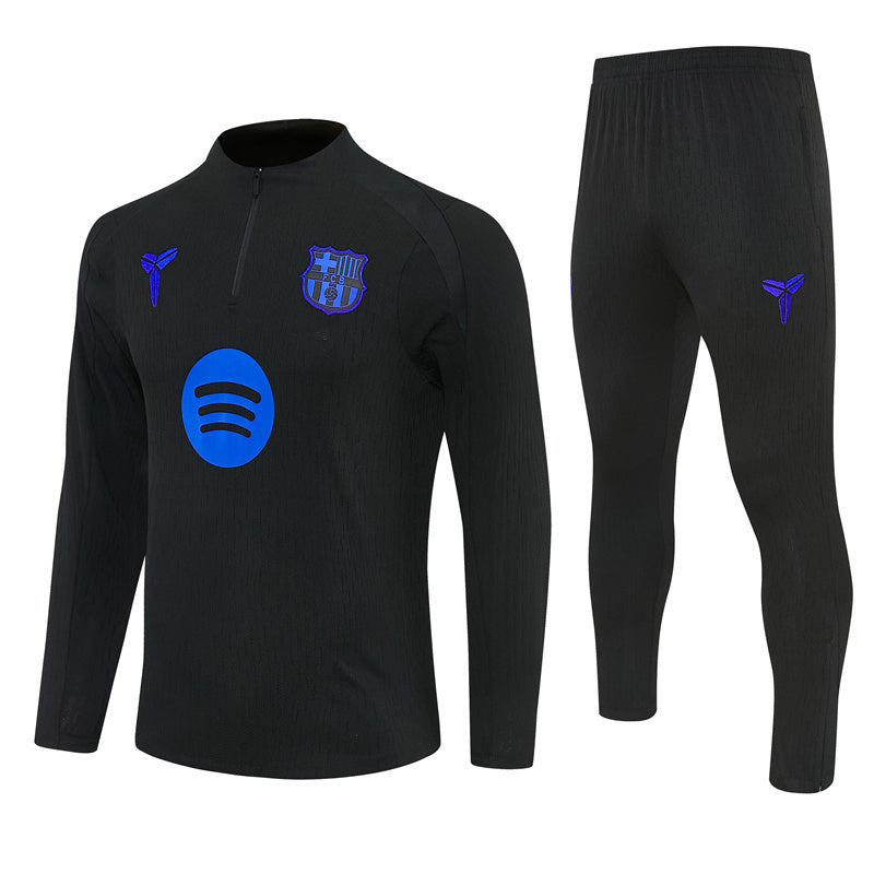Survetement Barcelone Training Homme/Enfant 2025 2026 Noir [Bleu Label]
