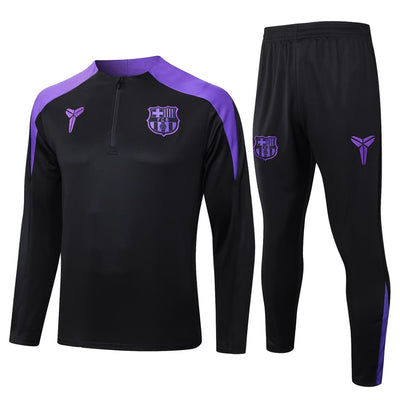 Survetement Barcelone Training Homme/Enfant 2025 2026 Noir Violet | Foot Sport