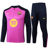 Survetement Barcelone Training Homme/Enfant  2025 2026 Rose Noir | Foot Sport 1