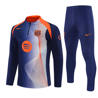 Survetement Barcelone Training Homme/Enfant 2025 2026 Bleu Orange