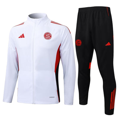 Survetement Bayern Munich Veste Homme/Enfant  2025 2026 Blanc Clair | Foot Sport