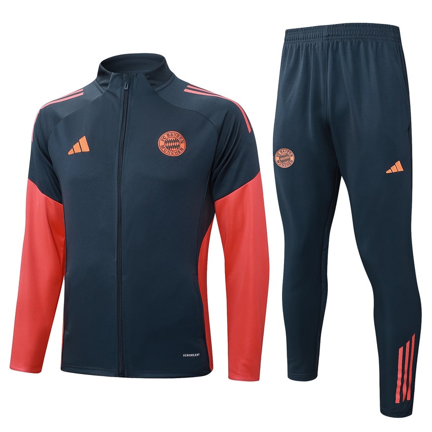 Survetement Bayern Munich Veste Homme/Enfant  2025 2026 Noir Rouge | Foot Sport