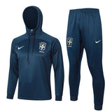 Survetement Bresil Sweat Training Homme/Enfant 2024 2025 Bleu Foncé 1