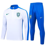 Survetement Bresil Training Homme/Enfant 2024 2025 Blanc 1