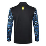 Survetement Bresil Training Homme/Enfant 2024 2025 Bleu Motif 4