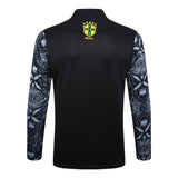Survetement Bresil Training Homme/Enfant 2024 2025 Gris Motif 4