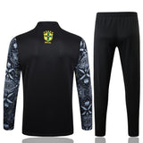 Survetement Bresil Training Homme/Enfant 2024 2025 Gris Motif 2