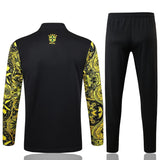 Survetement Bresil Training Homme/Enfant 2024 2025 Jaune Motif 2