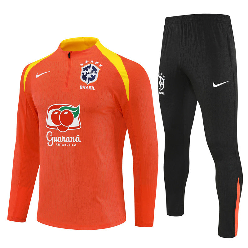 Survetement Bresil Training Homme/Enfant 2025 2026 Orange