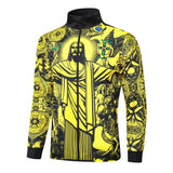 Survetement Bresil Veste Homme/Enfant 2024 2025 Jaune Motif 3