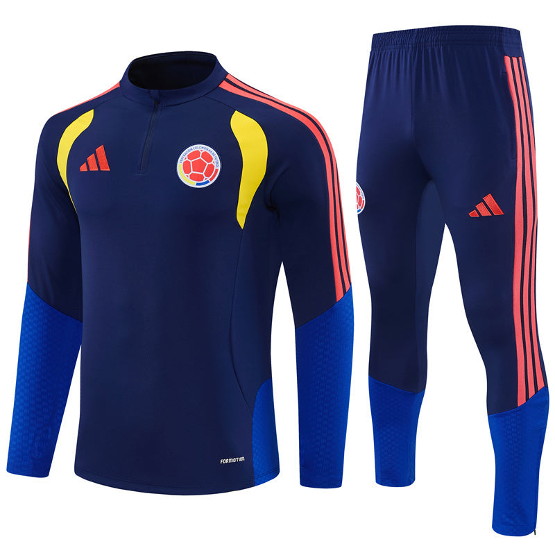 Survetement Colombie Training Homme/Enfant 2026 2027 Bleu Saphir