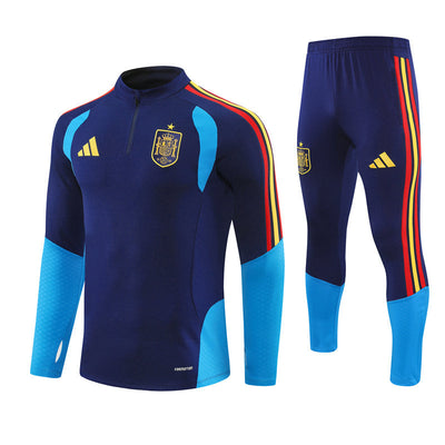 Survetement Espagne Training Homme/Enfant 2026 2027 Bleu Foncé
