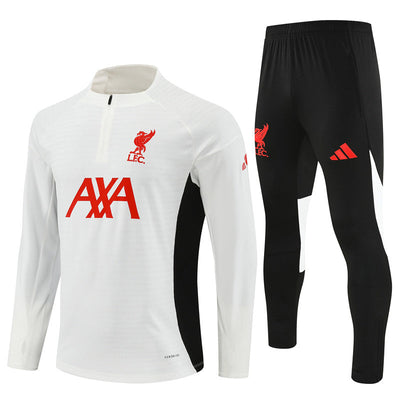 Survetement Liverpool Training Homme/Enfant 2025 2026 Blanc Noir