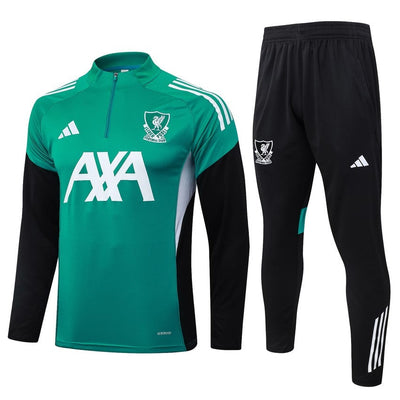 Survetement Liverpool Training Homme/Enfant 2025 2026 Vert Noir