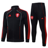 Survetement Liverpool Training Homme/Enfant 2025 2026 Rouge Noir 1