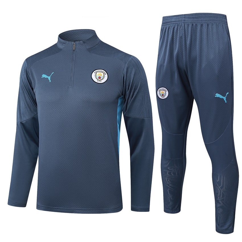 Survetement Manchester City Training Homme/Enfant 2024 2025 Bleu Foncé | Foot Sport