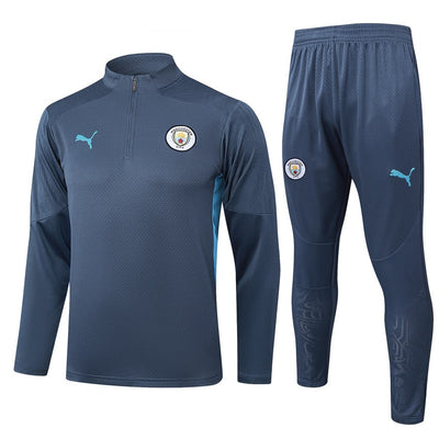 Survetement Manchester City Training Homme/Enfant 2024 2025 Bleu Foncé | Foot Sport