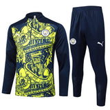 Survetement Manchester City Training Homme/Enfant 2024 2025 Jaune Noir | Foot Sport 1