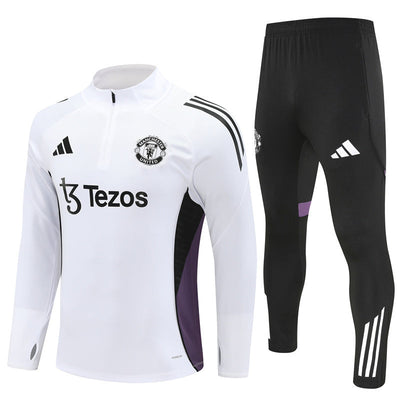 Survetement Manchester United Training Homme/Enfant 2025 2026 Blanc Violet