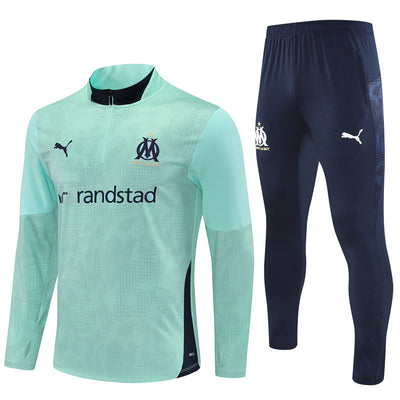Survetement Marseille OM Training Homme/Enfant 2025 2026 Bleu Ciel