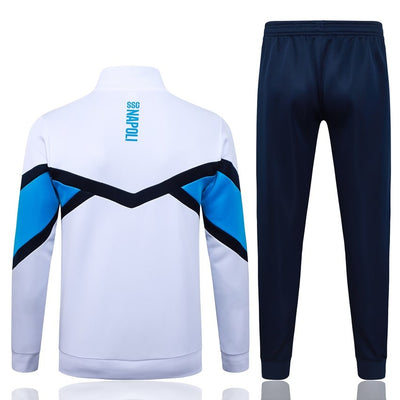 Survetement Naples Veste Homme/Enfant 2025 2026 Blanc Bleu