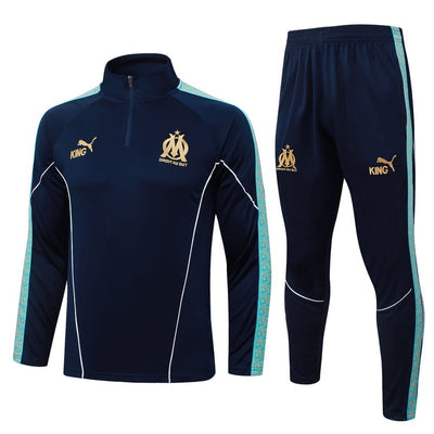 Survetement Marseille OM Training Homme/Enfant 2025 2026 Bleu Marine