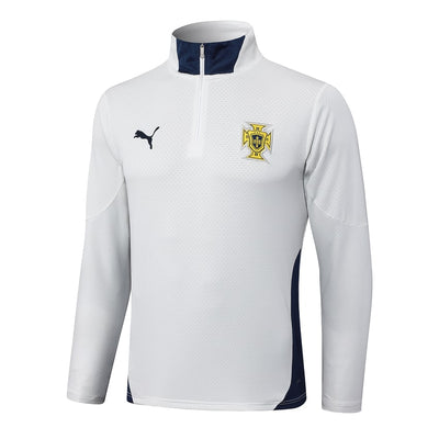 Survetement Portugal Training Homme/Enfant 2024 2025 Blanc Bleu