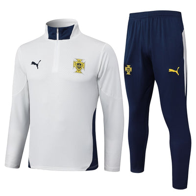 Survetement Portugal Training Homme/Enfant 2024 2025 Blanc Bleu