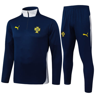 Survetement Portugal Training Homme/Enfant 2024 2025 Bleu Sombre