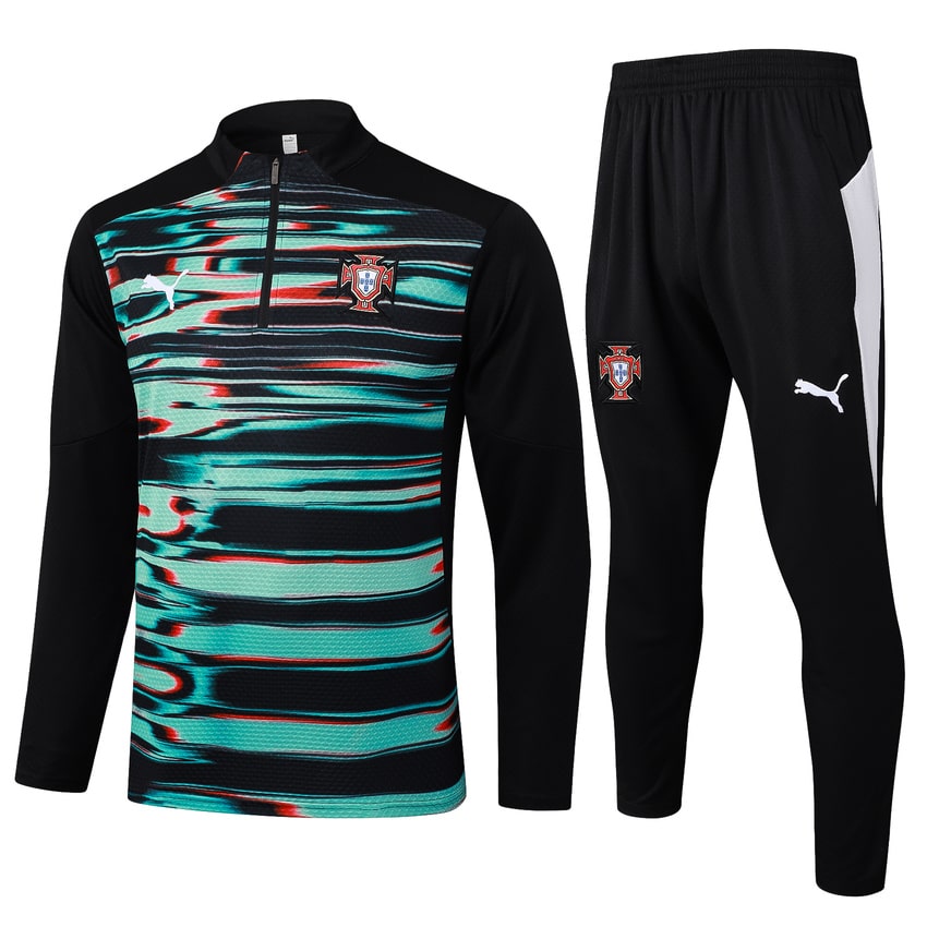 Survetement Portugal Training Homme/Enfant 2024 2025 Vert Noir