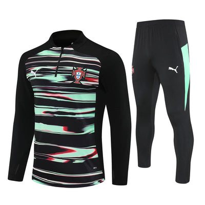 Survetement Portugal Training Homme/Enfant 2025 2026 Vert Noir