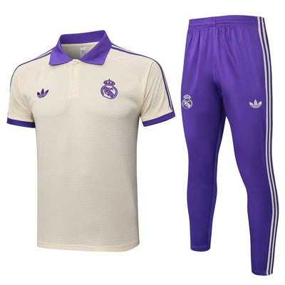 Polo Real Madrid Homme 2025 2026 Beige Violet