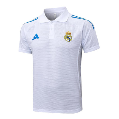 Polo Real Madrid Homme 2025 2026 Blanc Bleu
