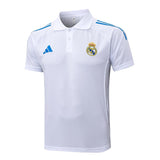 Polo Real Madrid Homme 2025 2026 Blanc Bleu 2