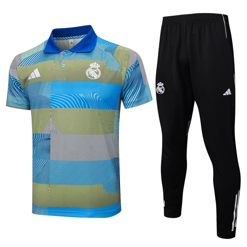 Polo Real Madrid Homme 2025 2026 Bleu Vert