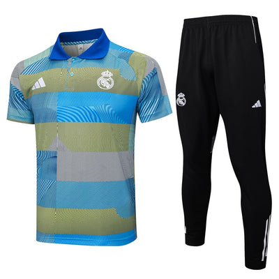 Polo Real Madrid Homme 2025 2026 Bleu Vert