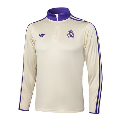 Survetement Real Madrid Training Homme/Enfant 2025 2026 Beige Violet | Foot Sport