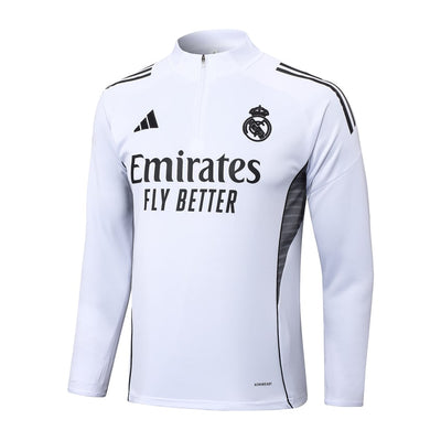 Survetement Real Madrid Training Homme/Enfant 2025 2026 Blanc Clair | Foot Sport