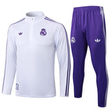 Survetement Real Madrid Training Homme/Enfant 2025 2026 Blanc Violet | Foot Sport 1