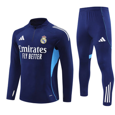 Survetement Real Madrid Training Homme/Enfant 2025 2026 Bleu Foncé
